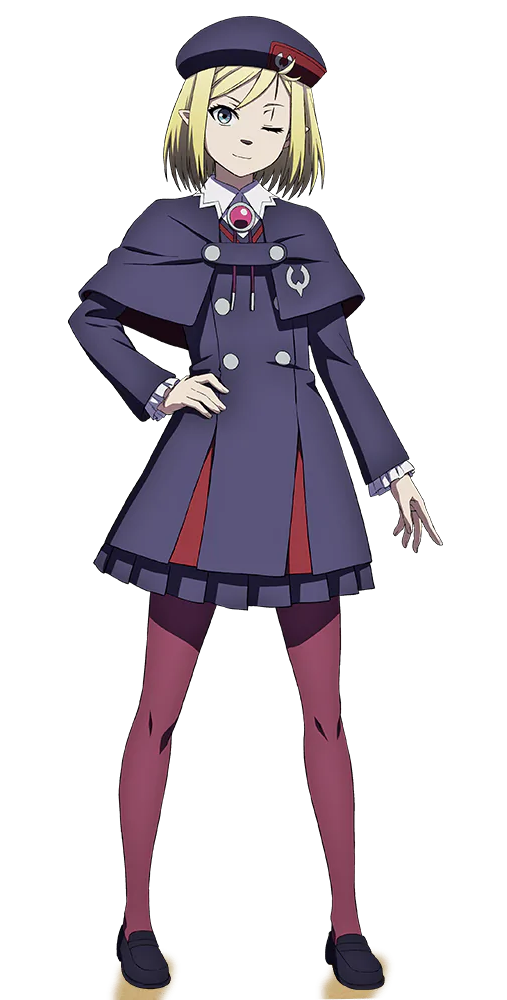 Alicia in the anime while disguised as a student of the Solsein Magic Academy.